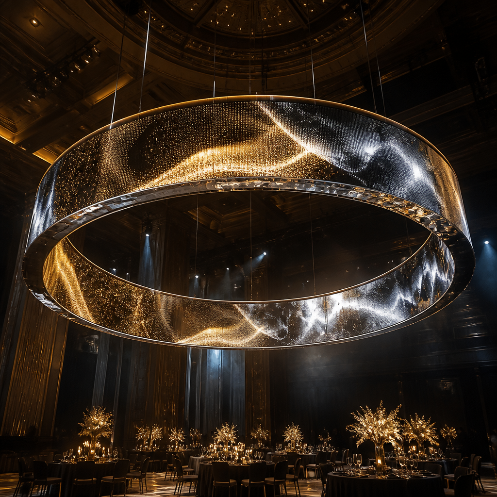 Anel Suspenso — Painel de LED Circular